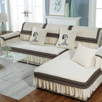 HKM-016659 Thick Plush Sofa Cover for Universal Combination Sofas in Multiple Elegant Colors