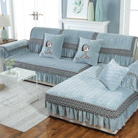 HKM-016659 Thick Plush Sofa Cover for Universal Combination Sofas in Multiple Elegant Colors