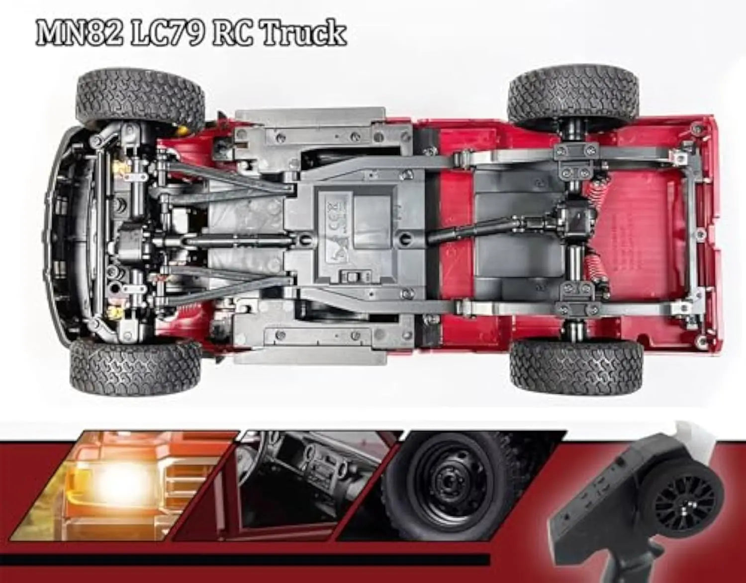 HKM-016723 1/12 Scale 4WD Remote Control Pickup Truck Off-Road Vehicle for Indoor and Outdoor Fun