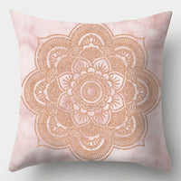 HKM-016723 Geometric Design Peach Skin Fabric Cushion - European Style 44x44cm
