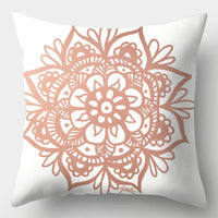 HKM-016723 Geometric Design Peach Skin Fabric Cushion - European Style 44x44cm