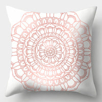 HKM-016723 Geometric Design Peach Skin Fabric Cushion - European Style 44x44cm