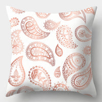 HKM-016723 Geometric Design Peach Skin Fabric Cushion - European Style 44x44cm