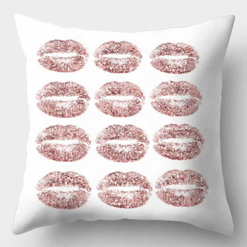 HKM-016723 Geometric Design Peach Skin Fabric Cushion - European Style 44x44cm