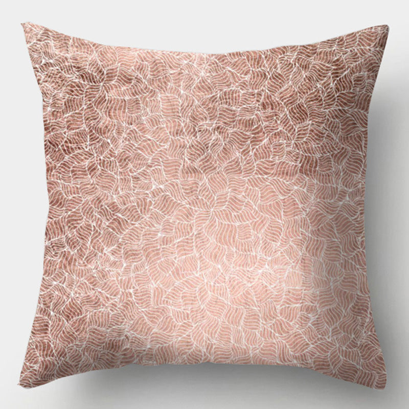HKM-016723 Geometric Design Peach Skin Fabric Cushion - European Style 44x44cm