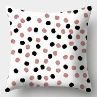 HKM-016723 Geometric Design Peach Skin Fabric Cushion - European Style 44x44cm