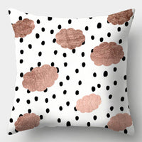 HKM-016723 Geometric Design Peach Skin Fabric Cushion - European Style 44x44cm