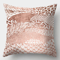 HKM-016723 Geometric Design Peach Skin Fabric Cushion - European Style 44x44cm