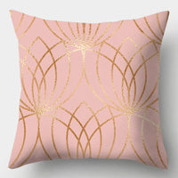 HKM-016723 Geometric Design Peach Skin Fabric Cushion - European Style 44x44cm