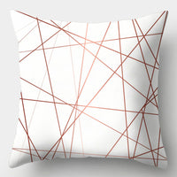 HKM-016723 Geometric Design Peach Skin Fabric Cushion - European Style 44x44cm