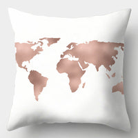 HKM-016723 Geometric Design Peach Skin Fabric Cushion - European Style 44x44cm