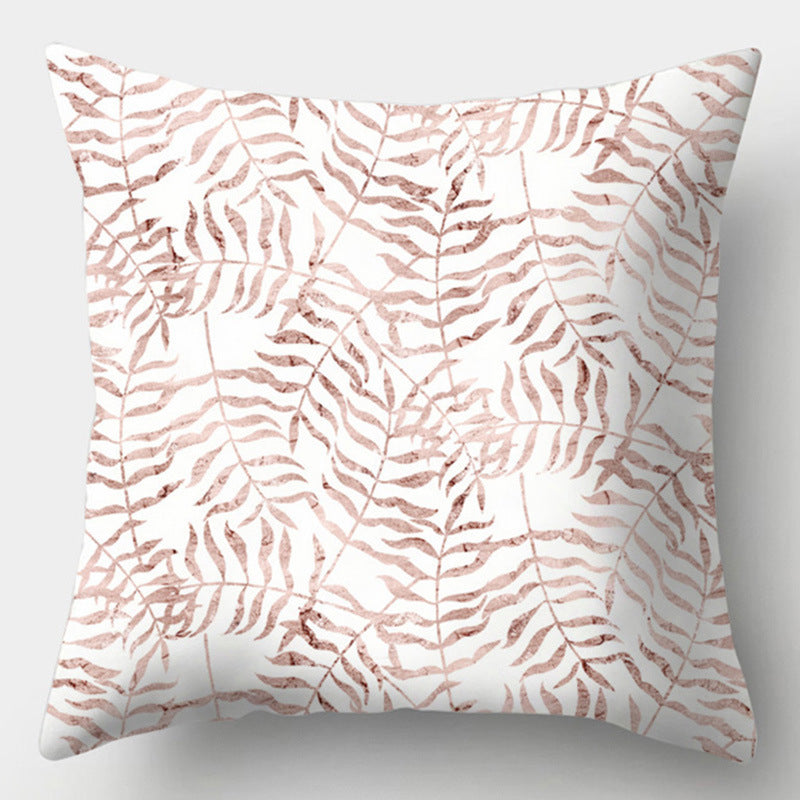 HKM-016723 Geometric Design Peach Skin Fabric Cushion - European Style 44x44cm