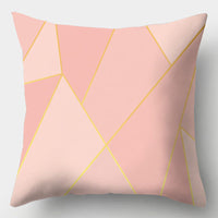 HKM-016723 Geometric Design Peach Skin Fabric Cushion - European Style 44x44cm