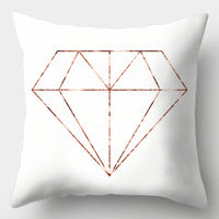 HKM-016723 Geometric Design Peach Skin Fabric Cushion - European Style 44x44cm