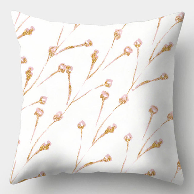 HKM-016723 Geometric Design Peach Skin Fabric Cushion - European Style 44x44cm
