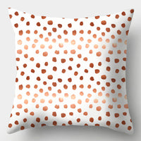 HKM-016723 Geometric Design Peach Skin Fabric Cushion - European Style 44x44cm
