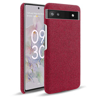 HKM-016851 Cloth Pattern Mobile Phone Protective Shell for Google Pixel Series - PC + Leather Material