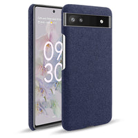 HKM-016851 Cloth Pattern Mobile Phone Protective Shell for Google Pixel Series - PC + Leather Material
