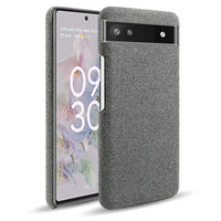 HKM-016851 Cloth Pattern Mobile Phone Protective Shell for Google Pixel Series - PC + Leather Material