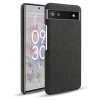 HKM-016851 Cloth Pattern Mobile Phone Protective Shell for Google Pixel Series - PC + Leather Material