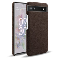 HKM-016851 Cloth Pattern Mobile Phone Protective Shell for Google Pixel Series - PC + Leather Material