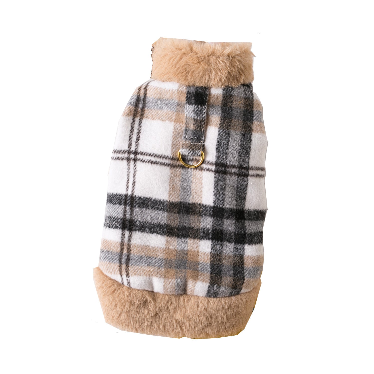 HKM-016915 Thickened Autumn and Winter Casual Pet Dog Top in Misfit-Khaki and Misfit-Pink, Sizes XS-XL
