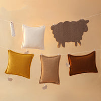 HKM-017043 Lamb Plush Pillow Cushions for Cozy Autumn and Winter Living Rooms