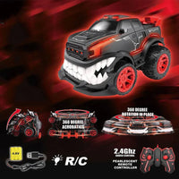 HKM-017171 Wacky Grimacing Remote Control Stunt Vehicle for Boys - 2.4G RC Truck for Indoor and Outdoor Fun