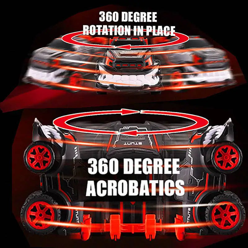 HKM-017171 Wacky Grimacing Remote Control Stunt Vehicle for Boys - 2.4G RC Truck for Indoor and Outdoor Fun