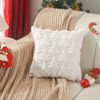 HKM-017235 Modern Minimalist Plush Sofa Pillow Covers - Solid Color 45x45cm, Various Designs