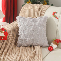 HKM-017235 Modern Minimalist Plush Sofa Pillow Covers - Solid Color 45x45cm, Various Designs