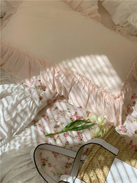 HKM-017235 Romantic Floral Pure Cotton 15 Bed Four-Piece Bedding Set for 1.5m Beds