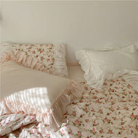 HKM-017235 Romantic Floral Pure Cotton 15 Bed Four-Piece Bedding Set for 1.5m Beds