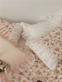 HKM-017235 Romantic Floral Pure Cotton 15 Bed Four-Piece Bedding Set for 1.5m Beds
