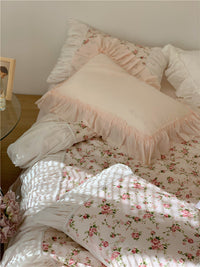 HKM-017235 Romantic Floral Pure Cotton 15 Bed Four-Piece Bedding Set for 1.5m Beds