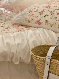 HKM-017235 Romantic Floral Pure Cotton 15 Bed Four-Piece Bedding Set for 1.5m Beds