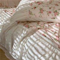 HKM-017235 Romantic Floral Pure Cotton 15 Bed Four-Piece Bedding Set for 1.5m Beds