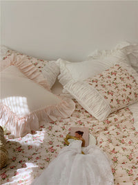 HKM-017235 Romantic Floral Pure Cotton 15 Bed Four-Piece Bedding Set for 1.5m Beds