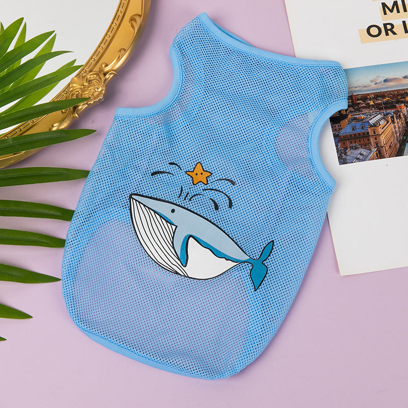 HKM-017363 Cartoon Mesh Dog Vest in Polyester – Available in Multiple Sizes