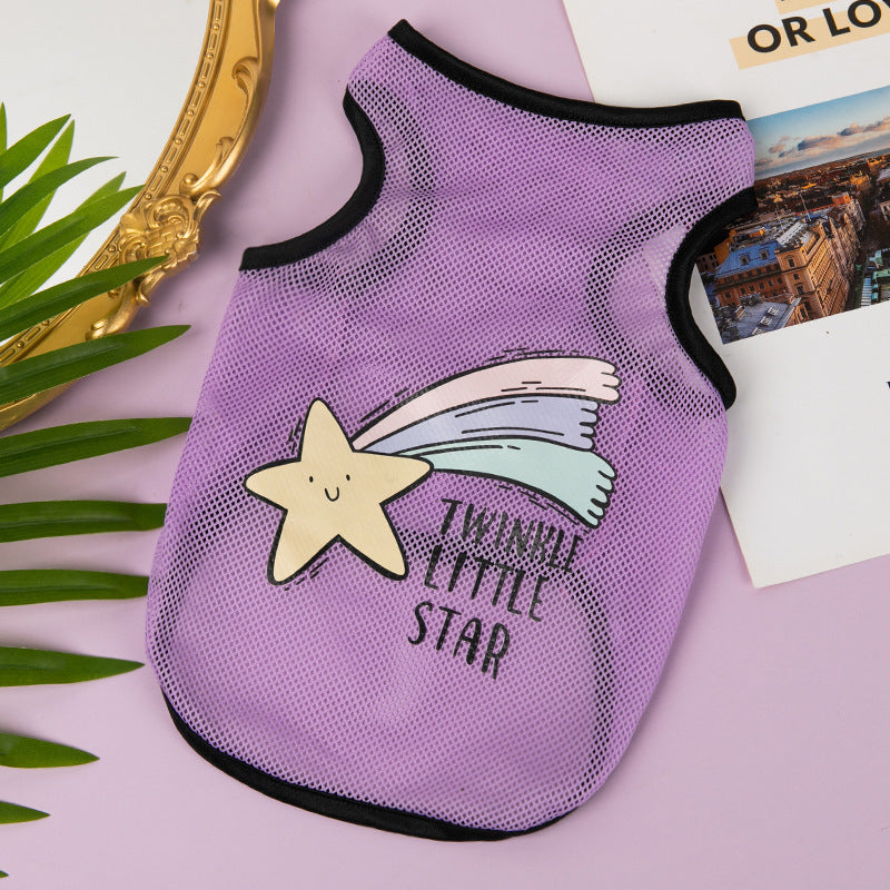 HKM-017363 Cartoon Mesh Dog Vest in Polyester – Available in Multiple Sizes