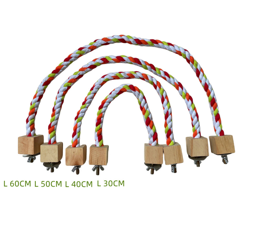 HKM-017363 Parrot Climbing Rope Toy Bird Swing Rings