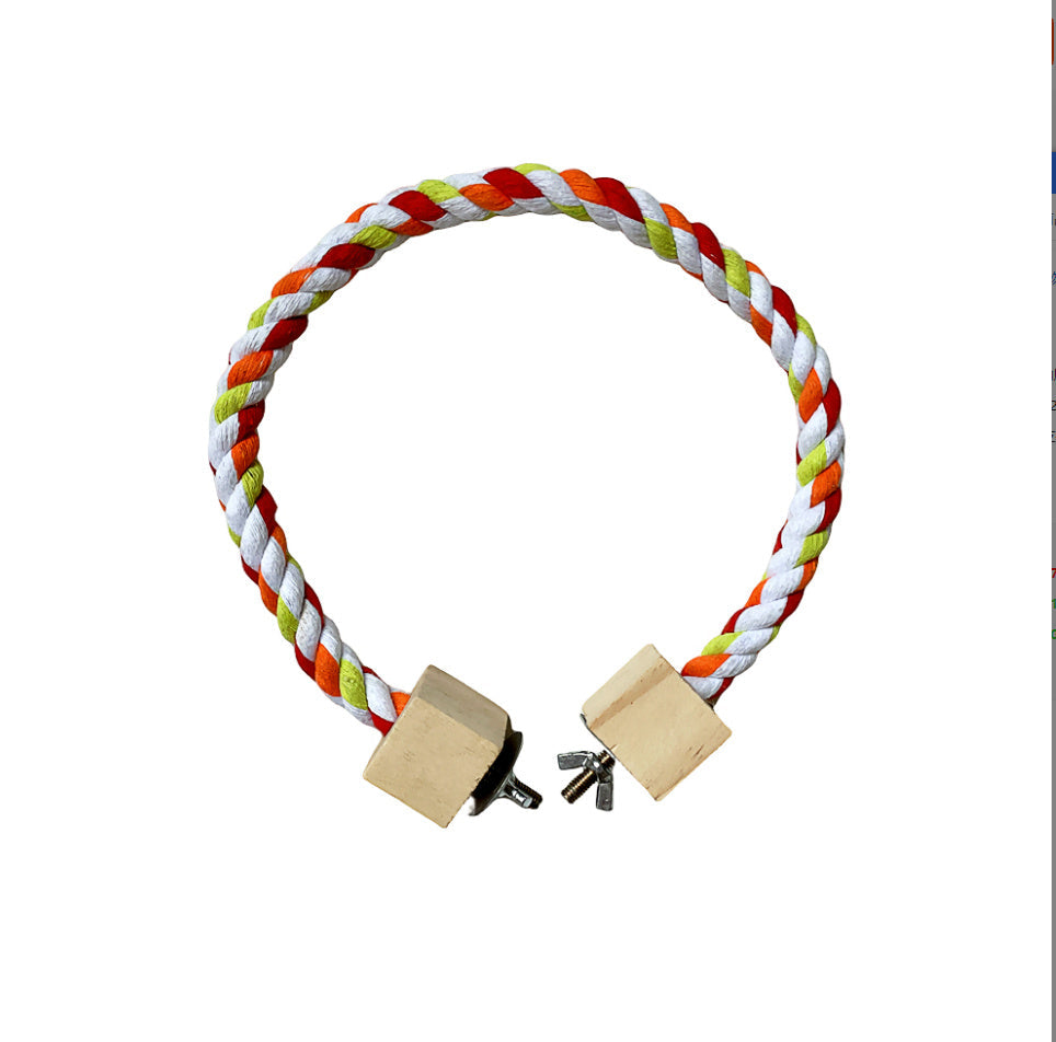 HKM-017363 Parrot Climbing Rope Toy Bird Swing Rings