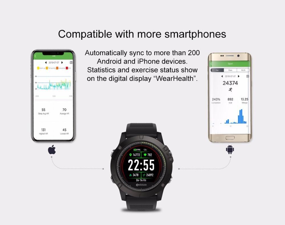 HKM-017427 VIBE 3 HR 3D SmartWatch with Heart Rate Monitor, Waterproof, Sleep & Motion Tracking
