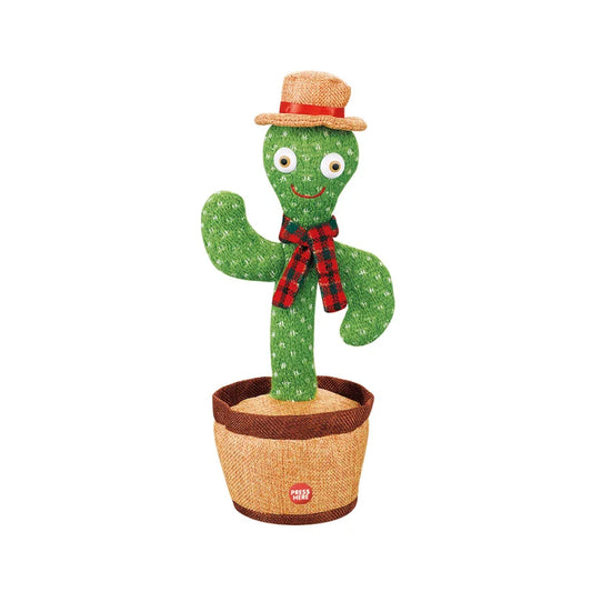 Dancing Cactus Plush Toy with Talking Function for Ages 2-4