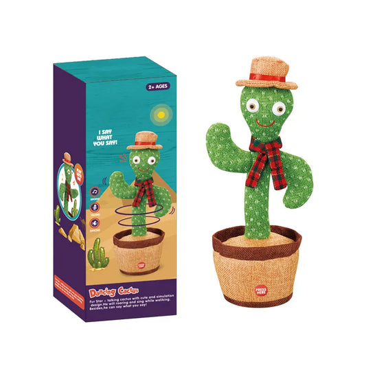 Dancing Cactus Plush Toy with Talking Function for Ages 2-4