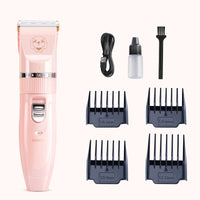 HKM-017683 Wireless Pet Hair Trimmer Set with Washable Heads and 5 Adjustable Combs