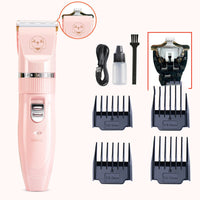 HKM-017683 Wireless Pet Hair Trimmer Set with Washable Heads and 5 Adjustable Combs