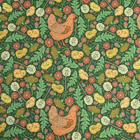HKM-017747 Cotton Muslin Nordic Retro Print Fabric - 1 Yard (90cm x 110cm)