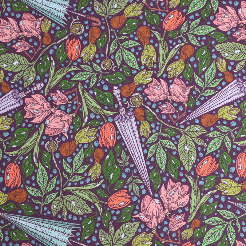 HKM-017747 Cotton Muslin Nordic Retro Print Fabric - 1 Yard (90cm x 110cm)