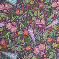 HKM-017747 Cotton Muslin Nordic Retro Print Fabric - 1 Yard (90cm x 110cm)